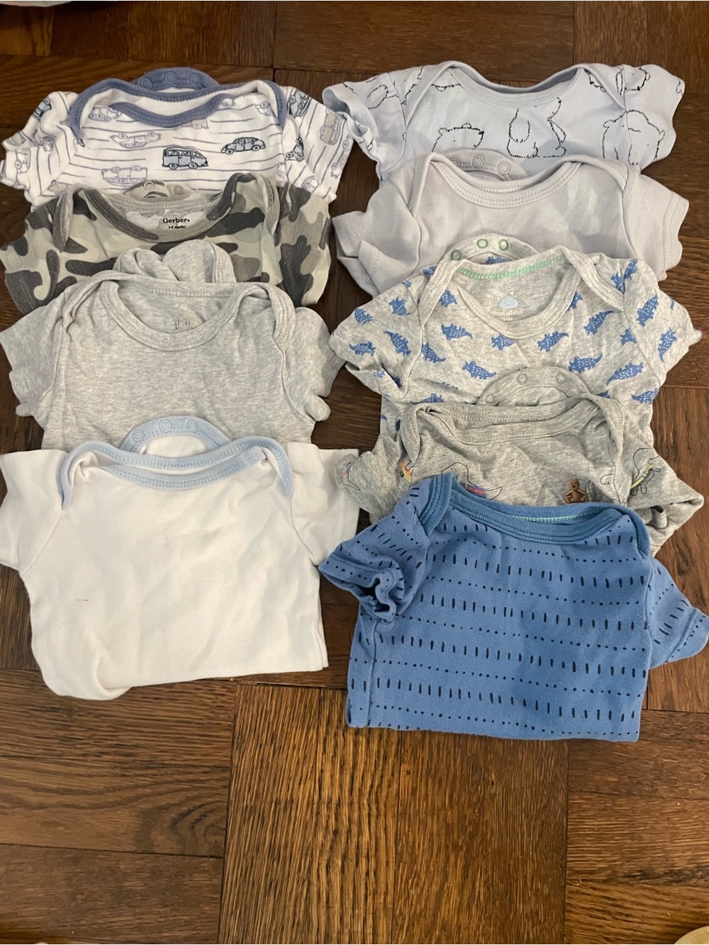 Lot of 9 Baby boy 3-6 month onesies